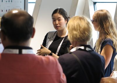 Participants have gathered at a poster tour held in Aula Medica.